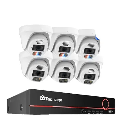 Immagine prodotto di Sistema di telecamere di sicurezza POE, risoluzione 4K, riconoscimento facciale