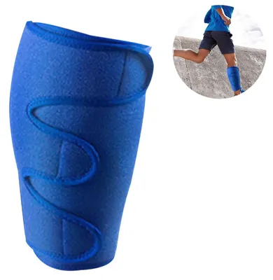 Produktbild von Wadenbandage verstellbar 47 x 25 cm, Kompressionsmanschette Neopren für Unterschenkel, Schienbeinschutz