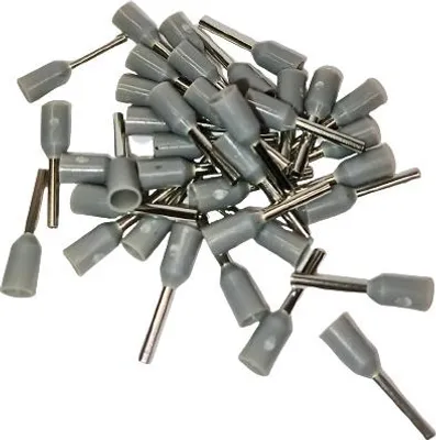 Obrázek produktu pro 100 ks E 0,75/8 drátové koncovky izolované šedé 0,75 mm2/8 mm E7508 Elpromet 0200