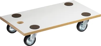 Produktbild von WAGNER Transporthilfe EXTREME - 57,5 x 30 x 11 cm, Melamin, Stahl & Vollgummi Rollen Ø 75 mm, Tragkraft 250 kg - 20131601