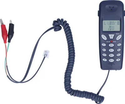 Zdjęcie produktu dla Telefon przewodowy FSK DTMF 12-bitowy wyświetlacz LCD Telefon przewodowy z funkcją pauzy ponownego wybierania dla biura domowego