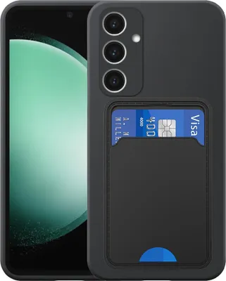 Obrázek produktu pro Vhodné pro Samsung Galaxy S23 FE Pouzdro na telefon s držákem karet TPU - Flexibilní zadní kryt Pouzdro ze silikonu TPU s přihrádkou na karty - černé - Smartphonics