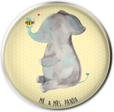 Produktbild von Mr. & Mrs. Panda Waschbecken Stöpsel Elefant Biene - Gelb Pastell - Geschenk, Tiere, Liebesspruch, stopfen, Abflussstöpsel, Liebe, Ablaufstopfen, Hochzeitsgeschenk