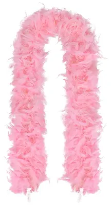 Produktbild von Rosa Federboa, 200 cm lang, mit herzförmiger Sonnenbrille