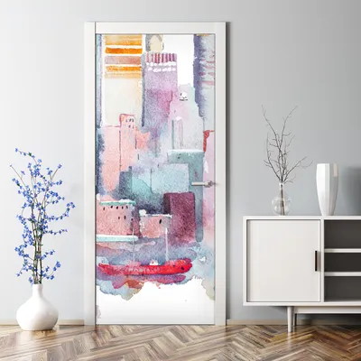 Produktbild von Dekorative Türposter Klebefolie selbstklebend Wandaufkleber Innenansicht Wald 70 x 200 cm