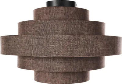 Obrázek produktu pro BELIANI Stropní závěsná lampa hnědá plátěné stínidlo moderní design světlo obývací pokoj