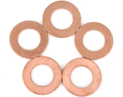 Produktbild von 5xKupfer Unterlegscheibe Flachdichtung Ring Auto 12 x 22 x 1,5mm