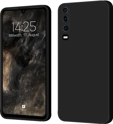 Produktbild von Hülle für Huawei P30 Case Cover Bumper Silikon Softgrip Schutzhülle Farbe: Schwarz