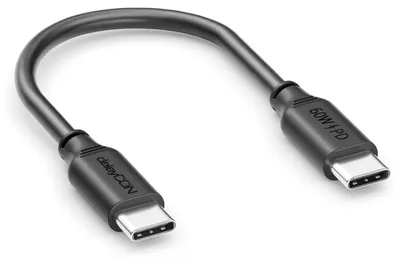 Produktbild von deleyCON 0,15m USB C Kabel PD3.0 (60W Schnellladekabel) Kurzes Ladekabel für iPhone 16 15 Pro Max Samsung Galaxy S26 S25 S24 S23 S22 Pixel iPad Pro MacBook Air Tablets Switch PS5 - Schwarz