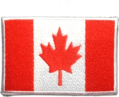 Produktbild von Kanada Flagge Fahne - Aufnäher, Bügelbild, Aufbügler, Applikationen, Patches, Flicken, Zum Aufbügeln, Größe: 7.4 x 4.9 cm