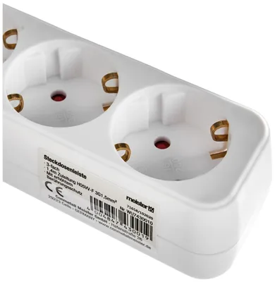 Produktbild von Meister Steckdosenleiste 3-fach - 1,4 m Kabel - weiß - Kunststoffleitung - IP20 Innenbereich / Steckerleiste / Mehrfachsteckdose / Tischsteckdose / Tido 3-fach / 7430010
