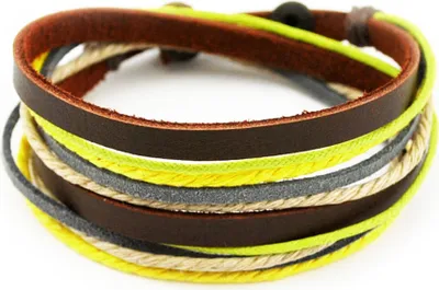 Produktbild von axy Lederarmband Wickelarmband Armband Echtlederarmband  für Herren Damen Männer Jungen Armschmuck