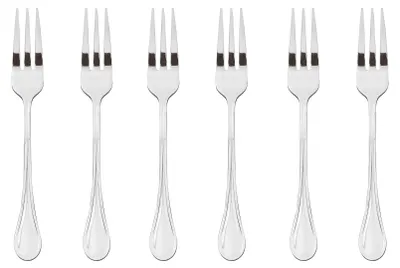 Dessertvorken-Set 18/10 Edelstahl, spülmaschinengeeignet, 6 Stück