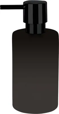 Produktbild von Spirella Seifenspender "Tube" | mit Edelstahlpumpe | Flüssigseifen-Spender | Porzellan | 300ml | Langliebig und Robust | matt schwarz