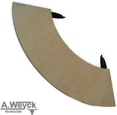 Produktbild von Anstecktisch 1/4 für 100cm 10mm Feuerplatte Umrandung 25x115cm Tisch #85