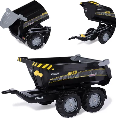 Obrázok produktu pre Rolly Toys prívesné hnojivo Krampe HP20 pre pedálový traktor, dvojnápravový príves + funkcia sklápania