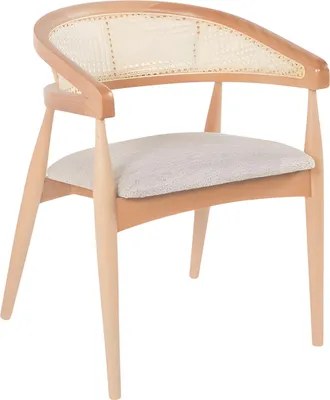 Produktbild von Moderner Beiger Küchenstuhl Exklusiver Esszimmer Armlehnenstuhl