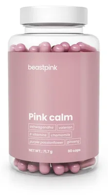 Produktbild von GymBeam - Pink Calm – BeastPink, 90 Kapseln
