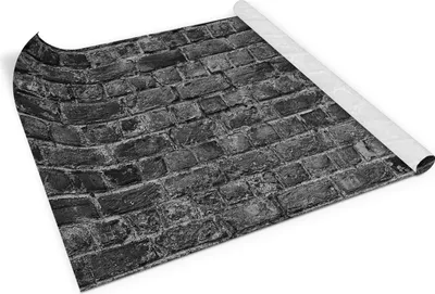 Produktbild von Schwarze und weiße ziegel– Möbelfolie selbstklebend – PVC Klebefolie für Möbel – Küche – Schränke – Möbelrenovierungsfolie – Möbeldekorfolie – 100x50 cm
