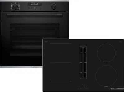 Produktbild von Bosch HBD676FH86 (HBG278BB3+PVS811B16E), Zonen-Induktionskochfeld, 4 Zone(n), Schwarz, Berührung, 80,2 cm, 52,2 cm