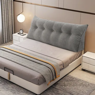 Produktbild von 50cm Hoches Rückenkissen Lang Keilkissen Rückenlehne Kissen Großes Wandkissen Lesekissen Nackenstüzkissen Lendenkissen Waschbar Bezug 160cm