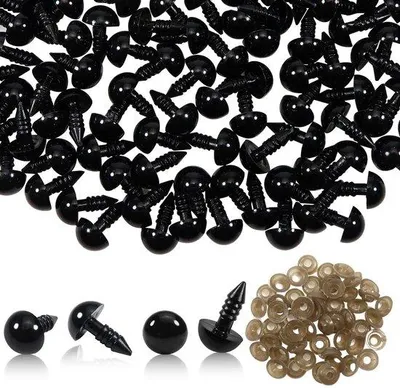 Obrázek produktu pro Plastové oči, 10 mm - bezpečnostní oči - plastové - 50 kusů - ideální pro loutky