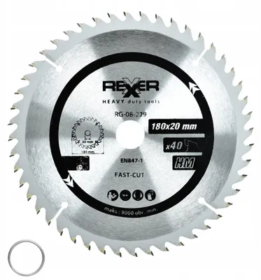 Produktbild von Rexxer Kreissägeblatt HM Holz 180x20mm 40 Zähne Schnell