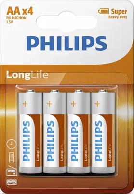 Zdjęcie produktu dla Philips LongLife Bateria R6L4B/10, Jednorazowa bateria, Cynkowo-węglowy, 1,5 V, Zielony, 14,5 mm, 14,5 mm