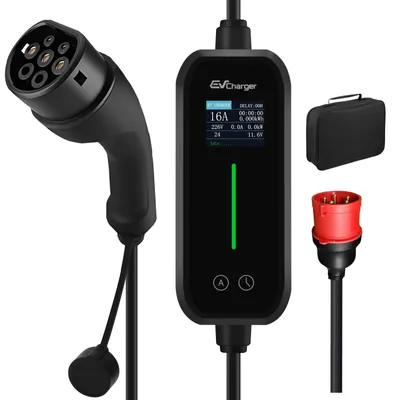 Image de Borne de recharge portable 11 kW - Triphasée CEE 16A - Pour véhicules électriques