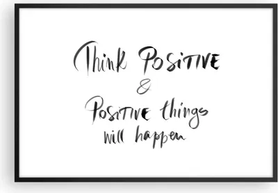 Produktbild von Gerahmtes Poster - Schwarzer Rahmen - Motto Gedanke positiv - 91,5x61 cm - Wand Bild - Wanddeko - Wandbilder - Kunstposter - Wandposter - Bilderrahmen - Bilder - Kunstdruck - Wandbild P2BAA91x61-4162