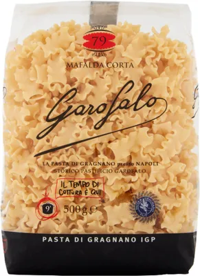 Image de Pâtes à la semoule Mafalda, marque Garofalo, poids net : 500 g