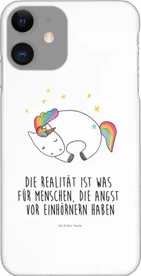 Produktbild von Mr. & Mrs. Panda Iphone 11 Handyhülle Einhorn Nacht - Weiß - Geschenk, Cover, Unicorn, Handy Case, Schutzhülle, Hülle, Einhörner, Menschen, Ruhe
