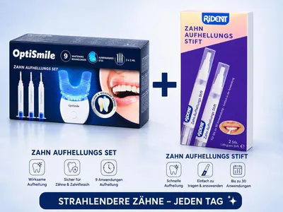 Immagine prodotto di Kit sbiancante per denti OptiSmile (2 pezzi) + penna sbiancante Rident