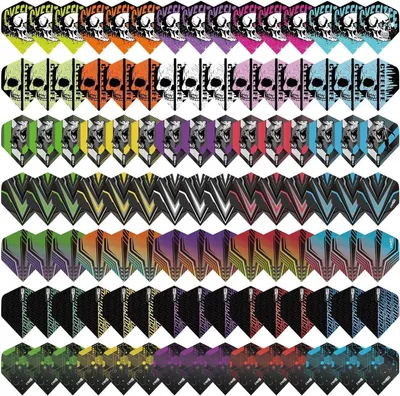 Produktbild von CyeeLife 105 Stück PET Standard Flights für Darts, perfekte für Soft und Steel Tip Dartpfeile