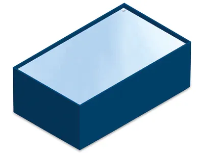Zdjęcie produktu dla Obudowa z tworzywa sztucznego model "optativ" - niebieski benzynowy - 215 x 130 x 77 mm