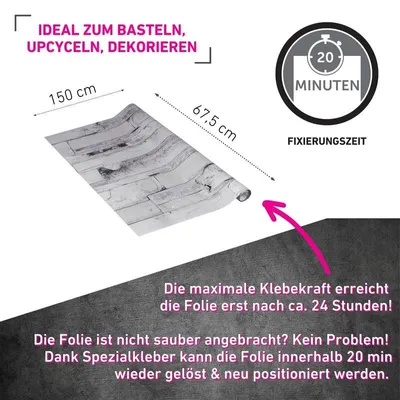 Produktbild von Klebefolie Schieferoptik - 67,5x150cm