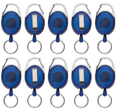 Skipasshalter blau transparent, 10 Stück, mit Schlüsselring
