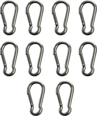 Produktbild von Edelstahl V4A Schäkel, Spannschrauben, Karabinerhaken/ Karabinerhaken 4x40mm 10 Stück