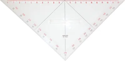 Produktbild von Kursdreieck 22,5cm Acryl glasklar Packung mit 10 Stück