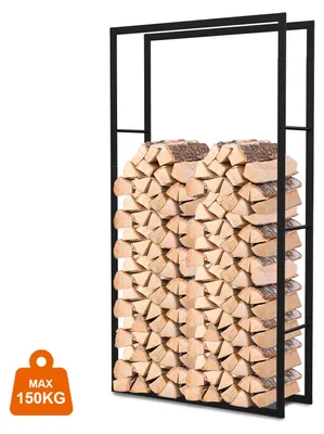 Produktbild von Ikodm Kaminholzregal Brennholzständer 150*80*25CM wetterfestem Metall Brennholz Brennholzregal