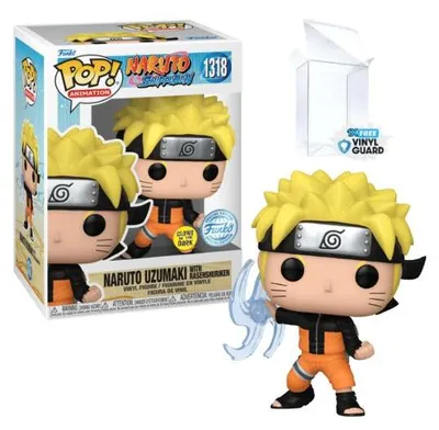 Produktbild von [SONDER ] Funko Pop! Animation Naruto: Shippuden – Naruto Uzumaki mit Rasenshuriken #1318, im Dunkeln leuchtend, exklusiv
