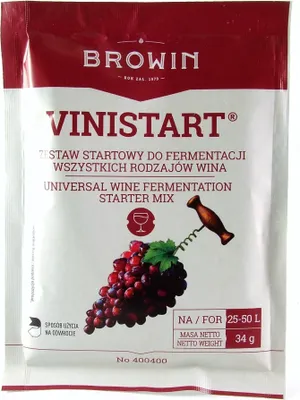 Produktbild von Vinistart - Weinhefe - Allzweck Complex 34g, Wein Hefe, Hefe für Wein