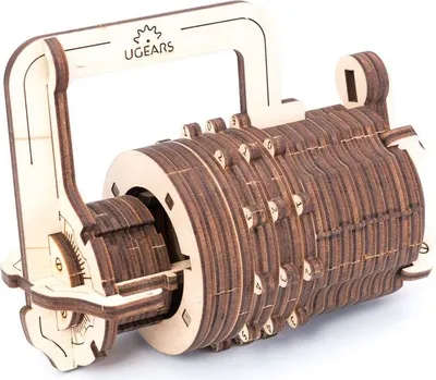 Produktbild von UGEARS 3D-Puzzle Zahlenschloss 34 Teile
