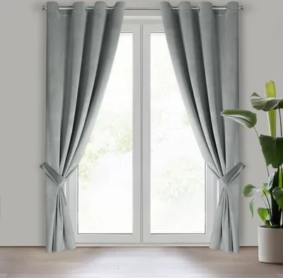 Produktbild von Eurofirany 429520, Durchscheinend, Grau, Einfarbig, Polyester, Öse, 200 g/m²