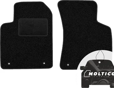Produktbild von moto-MOLTICO Vorne Fußmatten Auto Velours Autoteppiche Schwarz Automatten Set 2-teilig passend für Audi TT 8J ab 2006