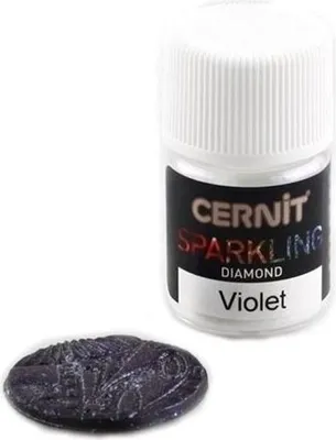 Obrázek produktu pro Cernit Sparkling Colored Powder Polymerová hmota Diamond Violet 5 g