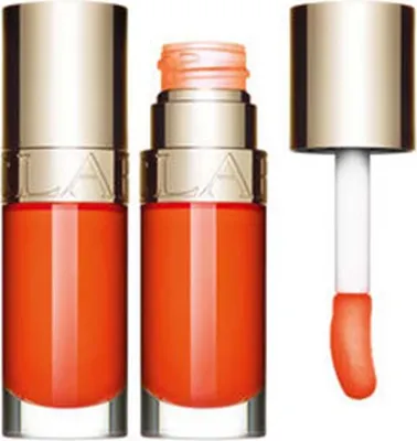 Produktbild von Clarins Lip Comfort Oil Power of Colours 22 Daring Orange 7ml, Orange, Daring Orange, Glowing, Feuchtigkeitsspendend, Nährend, Glanz, Flasche, SQUALANE. SIMMONDSIA CHINENSIS (JOJOBA) SEED OIL. PENTAERYTHRITYL TETRAISOSTEARATE....