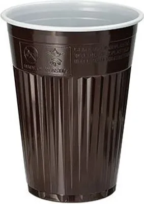 Produktbild von Automatenbecher Thermobecher Heißgetränkebecher, 300 Stück, Braun-Weiss 180ml