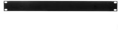 Image de Cache pour rack de 19 pouces, 1U, de couleur noire (RAL 9005), modèle TN-19-M1U-BK