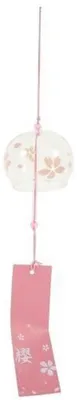 Immagine prodotto di Campanello giapponese in vetro, rosa, fatto a mano, dimensioni 7 x 6 x 6 cm
